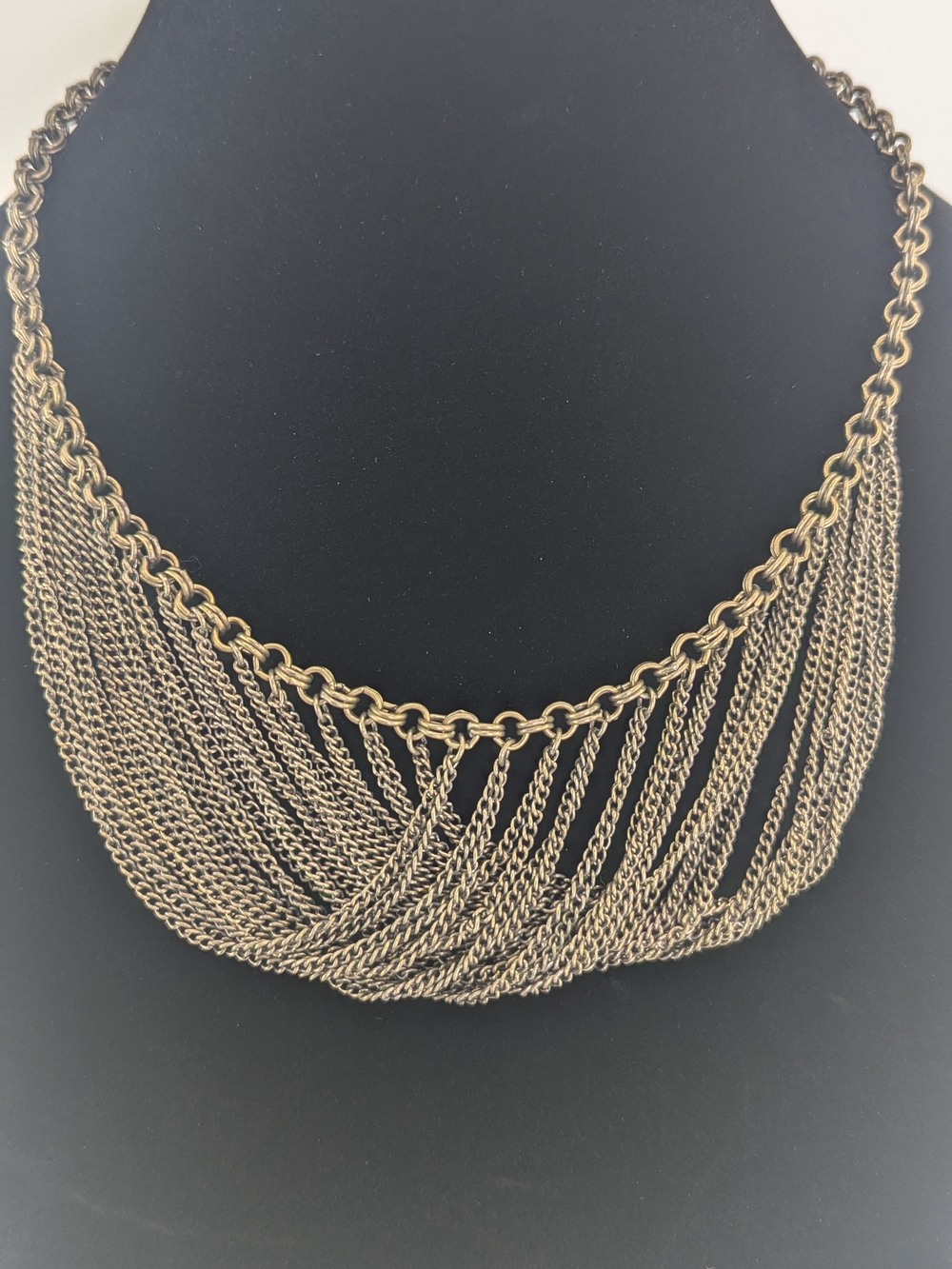 Gold Multi-Chain Fringe Necklace - Women Jewelry